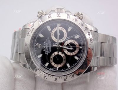 New Upgraded Replica Rolex Daytona Watch Black Face